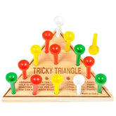 Wooden Triangle Pin Game For Kids